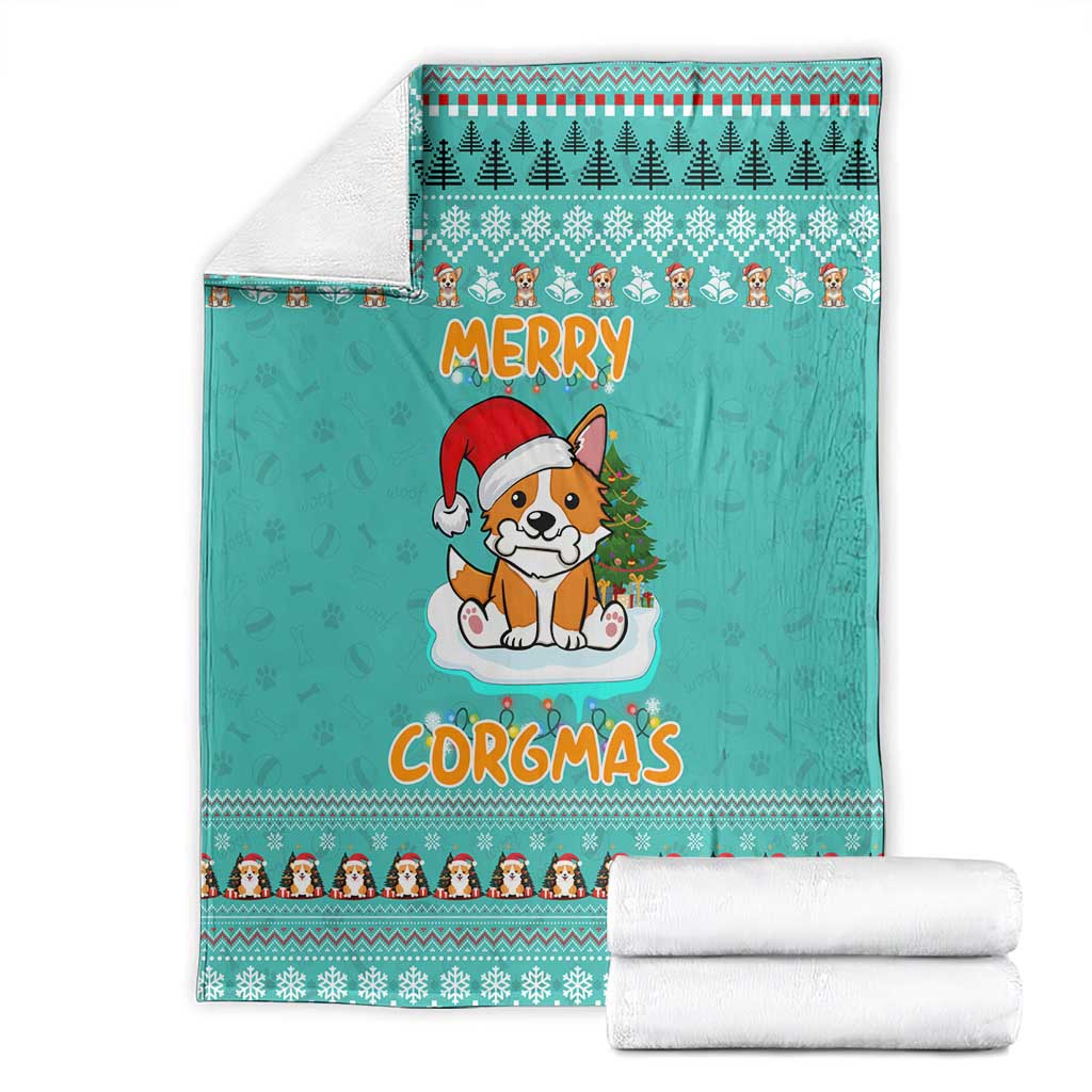 Funny Dog Merry Corgmas Christmas Blanket Xmas Holiday Patterns - Wonder Print Shop