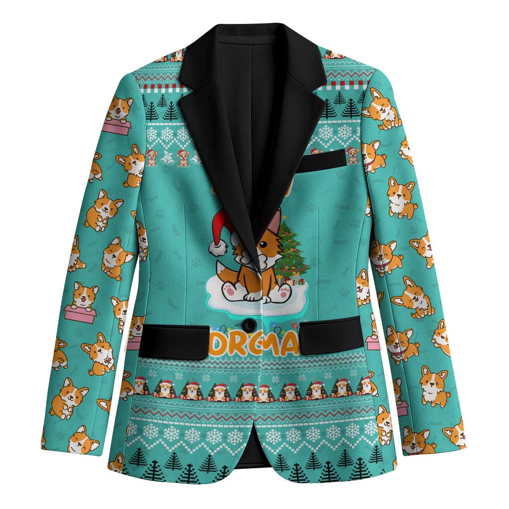 Funny Dog Merry Corgmas Christmas Blazer Xmas Holiday Patterns - Wonder Print Shop