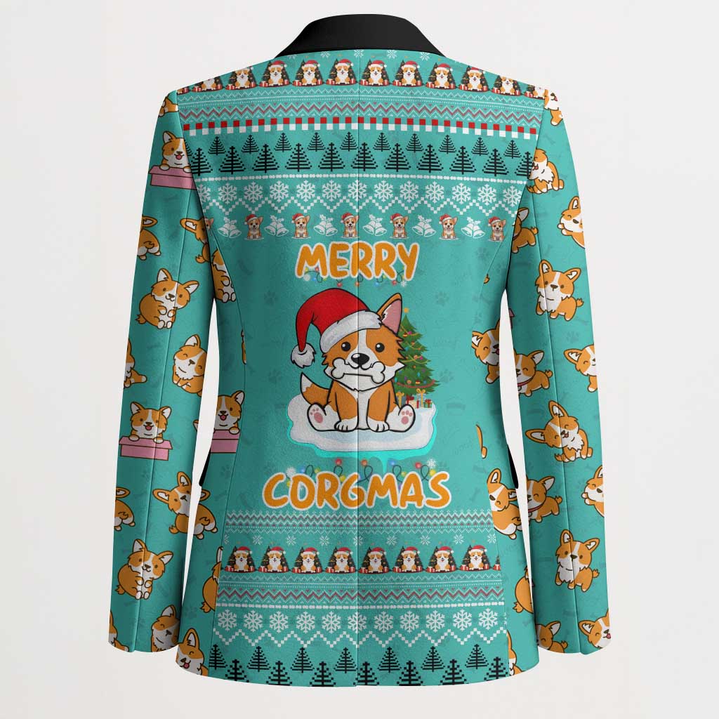 Funny Dog Merry Corgmas Christmas Blazer Xmas Holiday Patterns - Wonder Print Shop