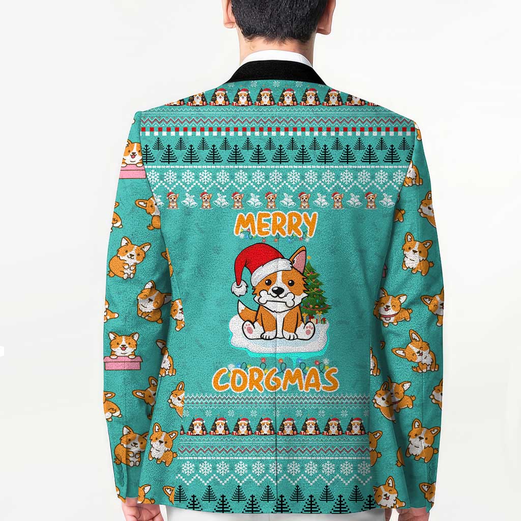 Funny Dog Merry Corgmas Christmas Blazer Xmas Holiday Patterns - Wonder Print Shop