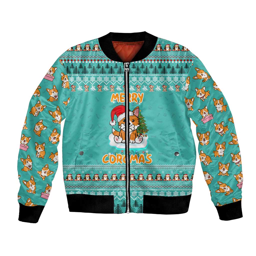 Funny Dog Merry Corgmas Christmas Bomber Jacket Xmas Holiday Patterns - Wonder Print Shop