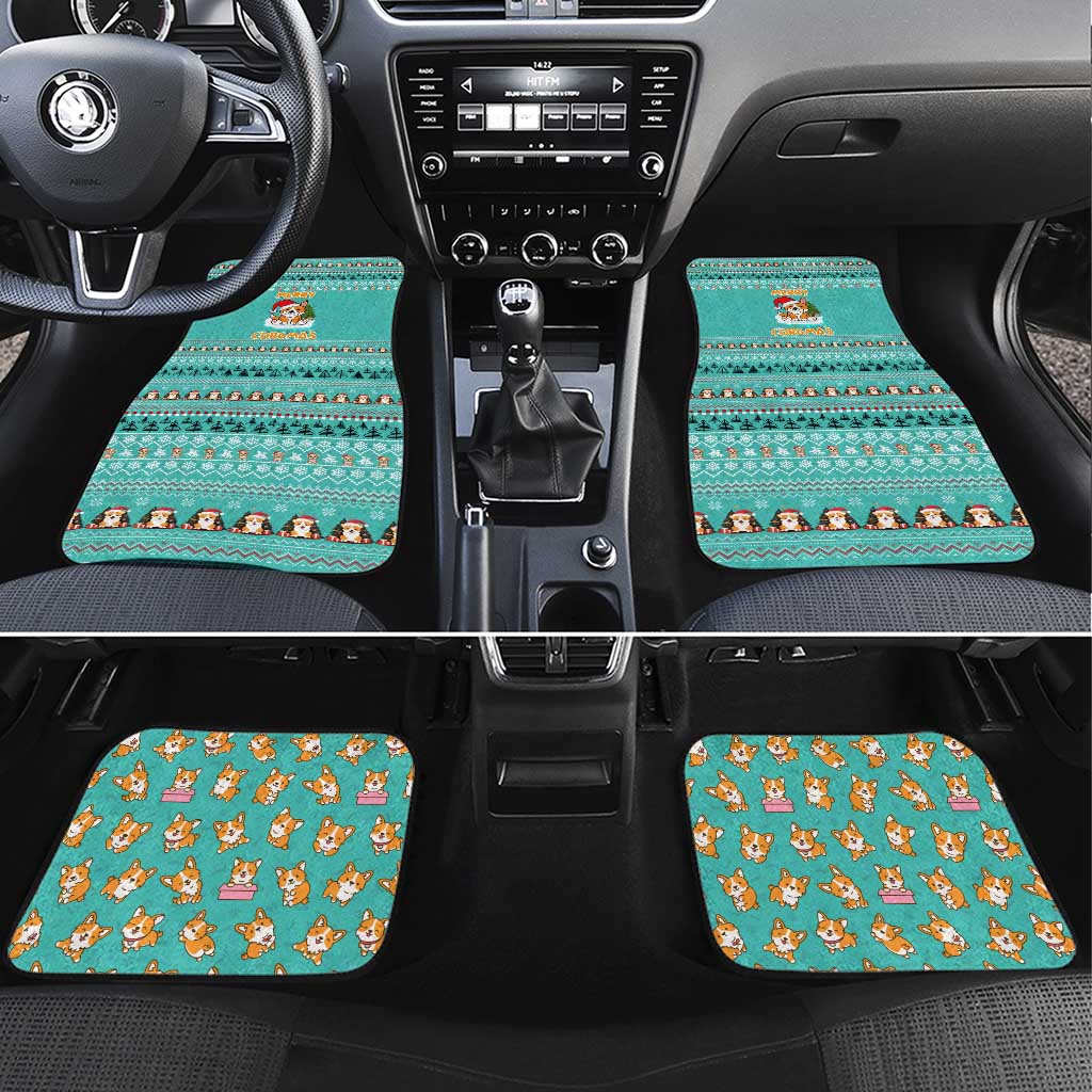 Funny Dog Merry Corgmas Christmas Car Mats Xmas Holiday Patterns - Wonder Print Shop