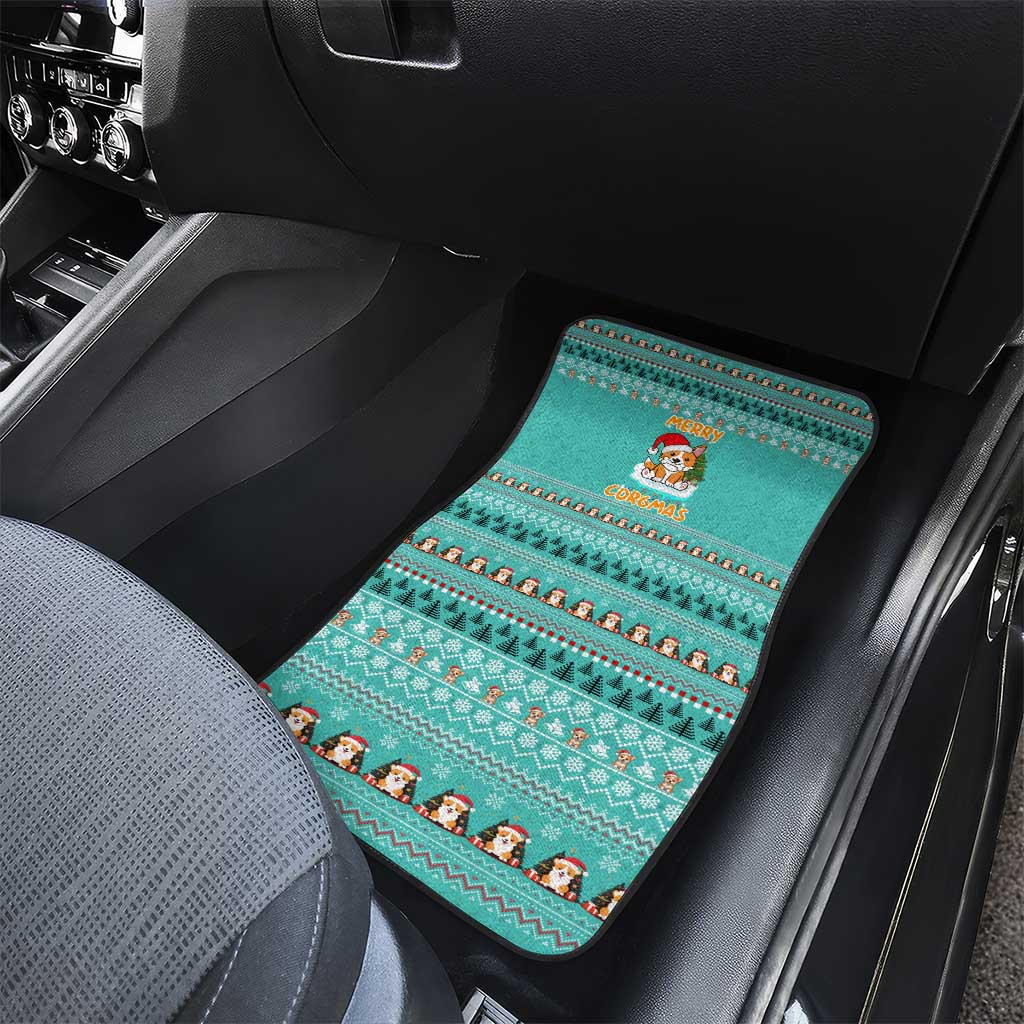 Funny Dog Merry Corgmas Christmas Car Mats Xmas Holiday Patterns - Wonder Print Shop