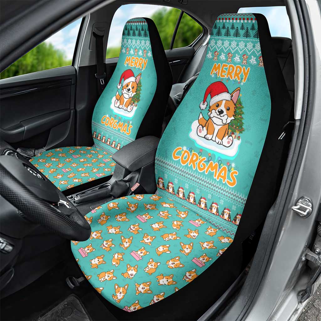Funny Dog Merry Corgmas Christmas Car Seat Cover Xmas Holiday Patterns - Wonder Print Shop