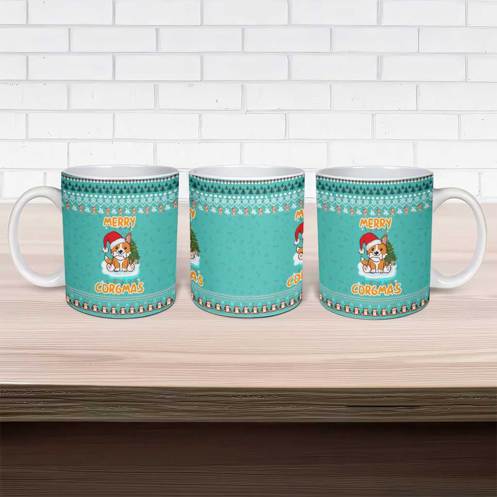 Funny Dog Merry Corgmas Christmas Ceramic Mug Xmas Holiday Patterns - Wonder Print Shop