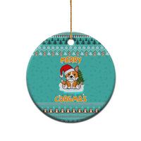 Funny Dog Merry Corgmas Christmas Ceramic Ornament Xmas Holiday Patterns - Wonder Print Shop