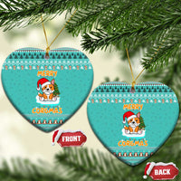 Funny Dog Merry Corgmas Christmas Ceramic Ornament Xmas Holiday Patterns - Wonder Print Shop