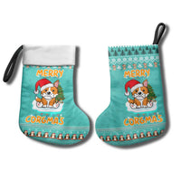 Funny Dog Merry Corgmas Christmas Stocking Xmas Holiday Patterns - Wonder Print Shop