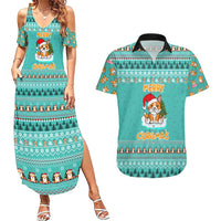 Funny Dog Merry Corgmas Christmas Couples Matching Summer Maxi Dress and Hawaiian Shirt Xmas Holiday Patterns - Wonder Print Shop