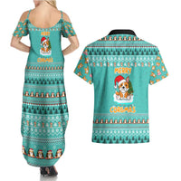 Funny Dog Merry Corgmas Christmas Couples Matching Summer Maxi Dress and Hawaiian Shirt Xmas Holiday Patterns - Wonder Print Shop