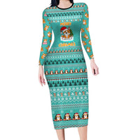 Funny Dog Merry Corgmas Christmas Family Matching Long Sleeve Bodycon Dress and Hawaiian Shirt Xmas Holiday Patterns - Wonder Print Shop
