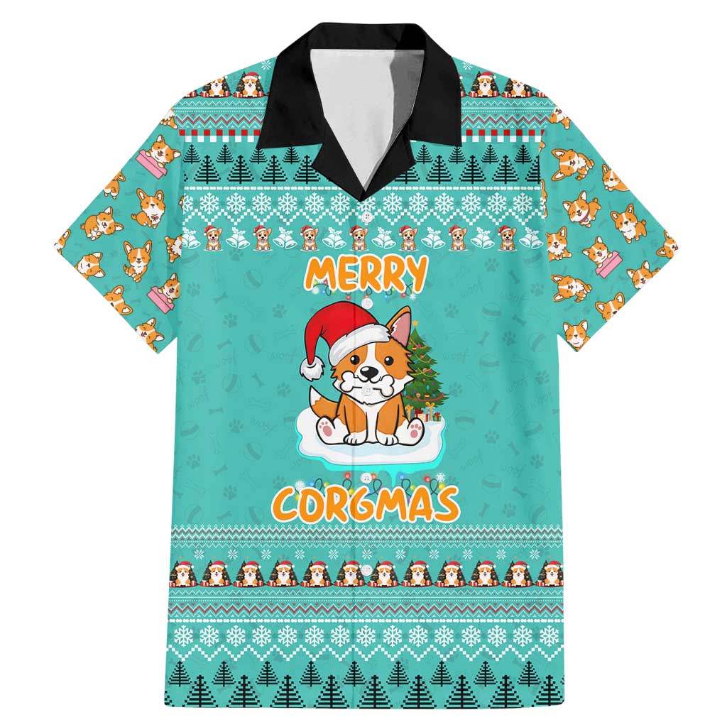 Funny Dog Merry Corgmas Christmas Family Matching Mermaid Dress and Hawaiian Shirt Xmas Holiday Patterns - Wonder Print Shop