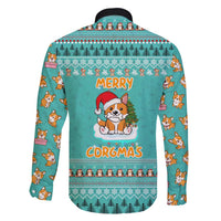 Funny Dog Merry Corgmas Christmas Family Matching Mermaid Dress and Hawaiian Shirt Xmas Holiday Patterns - Wonder Print Shop