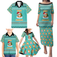Funny Dog Merry Corgmas Christmas Family Matching Puletasi and Hawaiian Shirt Xmas Holiday Patterns - Wonder Print Shop