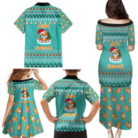 Funny Dog Merry Corgmas Christmas Family Matching Puletasi and Hawaiian Shirt Xmas Holiday Patterns - Wonder Print Shop