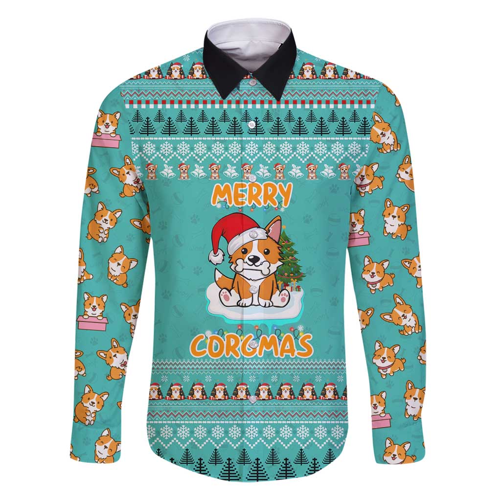 Funny Dog Merry Corgmas Christmas Family Matching Puletasi and Hawaiian Shirt Xmas Holiday Patterns - Wonder Print Shop