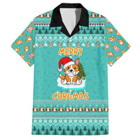 Funny Dog Merry Corgmas Christmas Family Matching Short Sleeve Bodycon Dress and Hawaiian Shirt Xmas Holiday Patterns - Wonder Print Shop