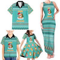 Funny Dog Merry Corgmas Christmas Family Matching Tank Maxi Dress and Hawaiian Shirt Xmas Holiday Patterns - Wonder Print Shop