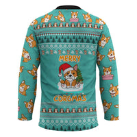 Funny Dog Merry Corgmas Christmas Hockey Jersey Xmas Holiday Patterns - Wonder Print Shop