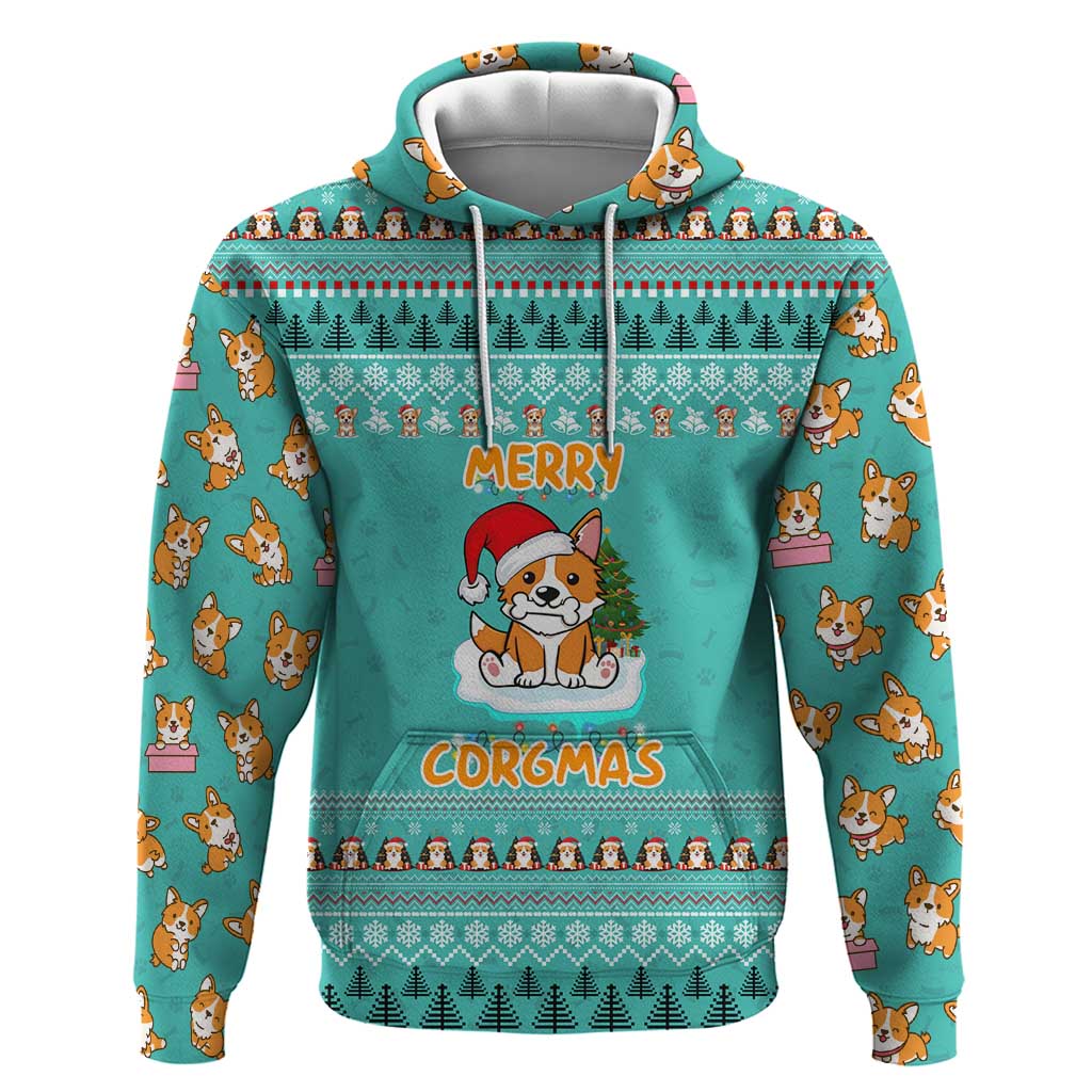 Funny Dog Merry Corgmas Christmas Hoodie Xmas Holiday Patterns - Wonder Print Shop