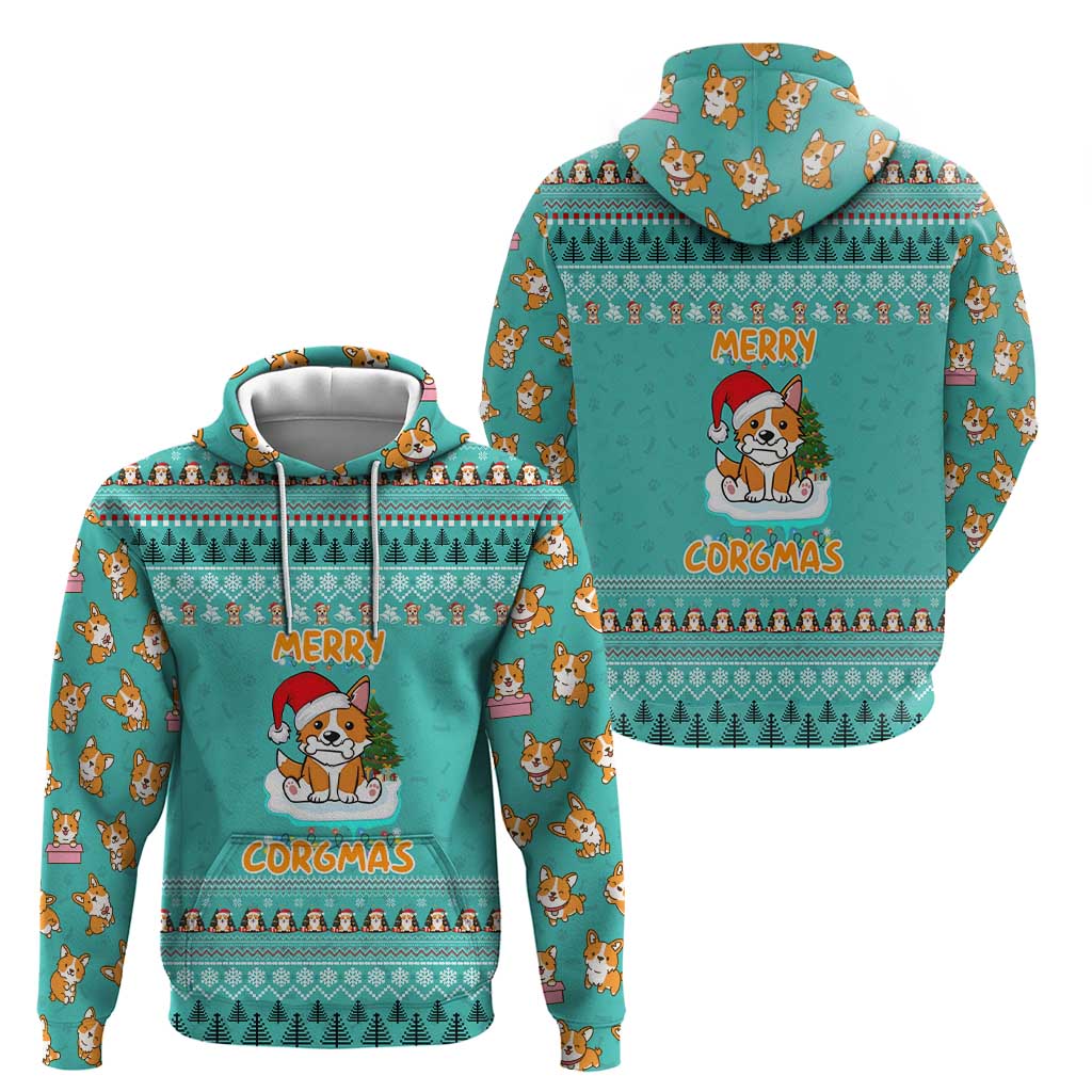 Funny Dog Merry Corgmas Christmas Hoodie Xmas Holiday Patterns - Wonder Print Shop