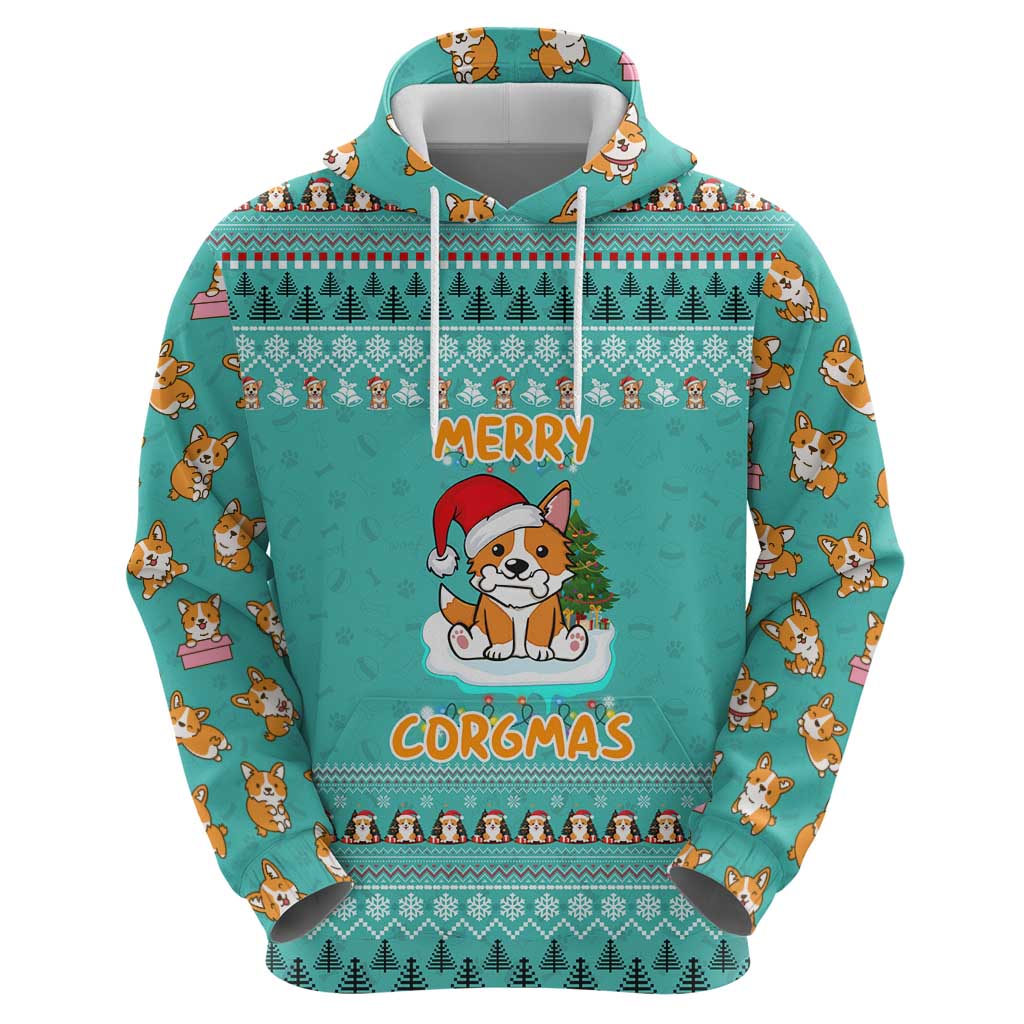 Funny Dog Merry Corgmas Christmas Hoodie Xmas Holiday Patterns - Wonder Print Shop