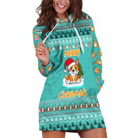 Funny Dog Merry Corgmas Christmas Hoodie Dress Xmas Holiday Patterns - Wonder Print Shop