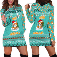 Funny Dog Merry Corgmas Christmas Hoodie Dress Xmas Holiday Patterns - Wonder Print Shop