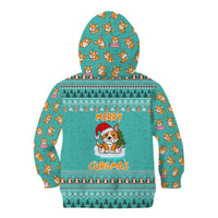Funny Dog Merry Corgmas Christmas Kid Hoodie Xmas Holiday Patterns - Wonder Print Shop
