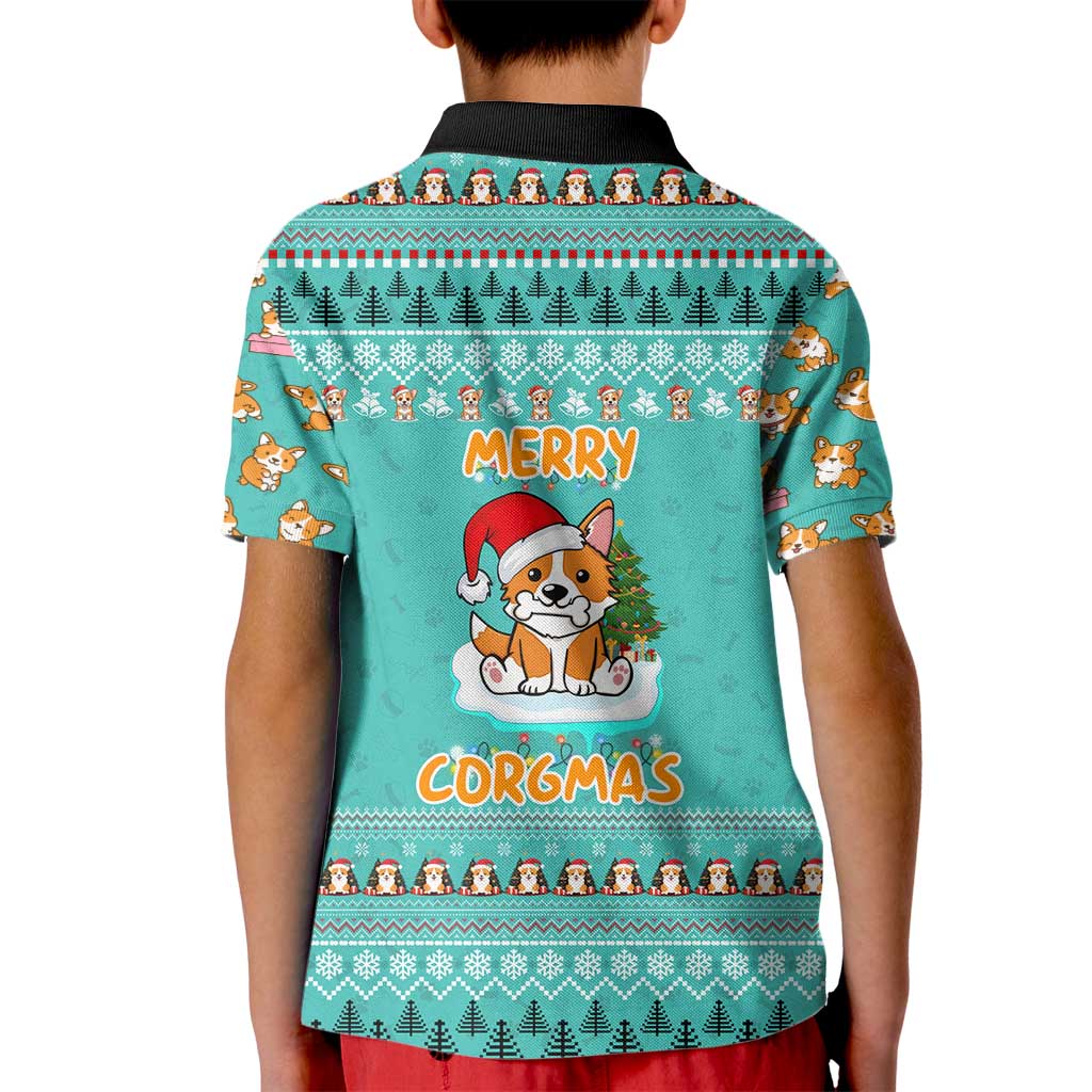 Funny Dog Merry Corgmas Christmas Kid Polo Shirt Xmas Holiday Patterns - Wonder Print Shop