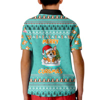 Funny Dog Merry Corgmas Christmas Kid Polo Shirt Xmas Holiday Patterns - Wonder Print Shop