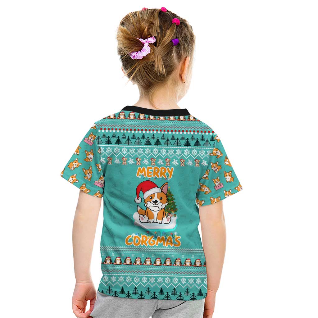 Funny Dog Merry Corgmas Christmas Kid T Shirt Xmas Holiday Patterns - Wonder Print Shop