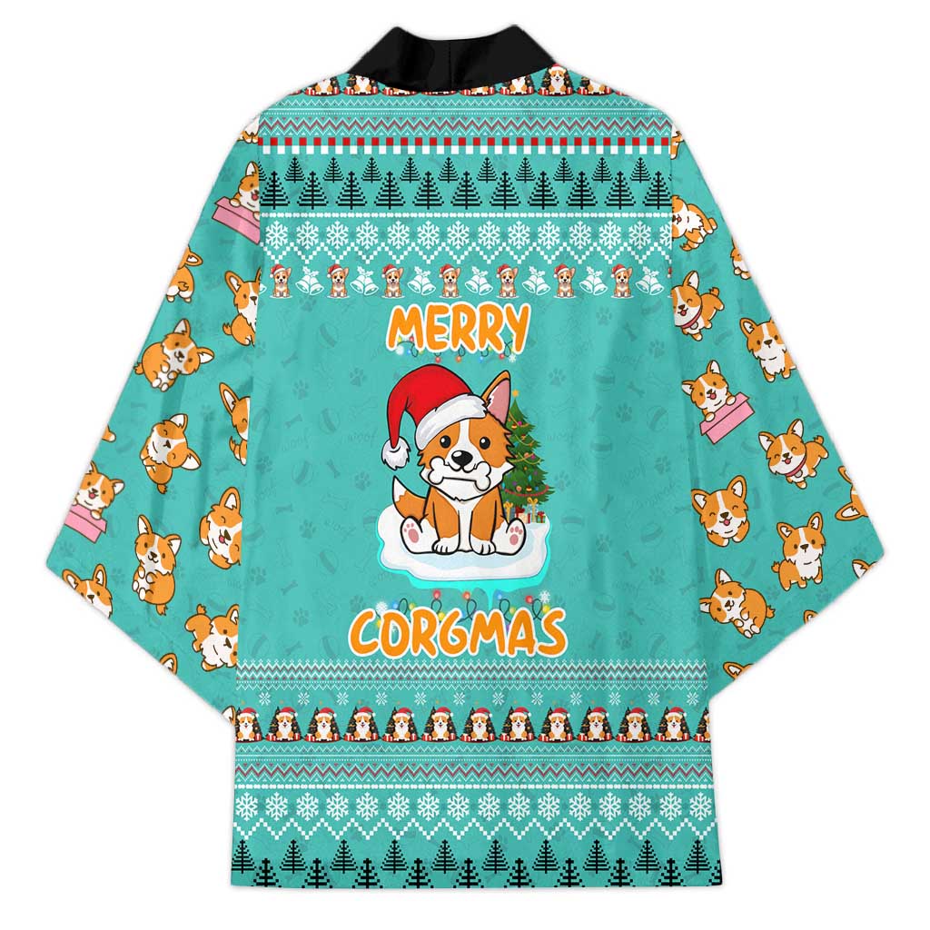 Funny Dog Merry Corgmas Christmas Kimono Xmas Holiday Patterns - Wonder Print Shop