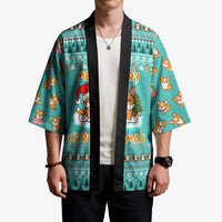Funny Dog Merry Corgmas Christmas Kimono Xmas Holiday Patterns - Wonder Print Shop