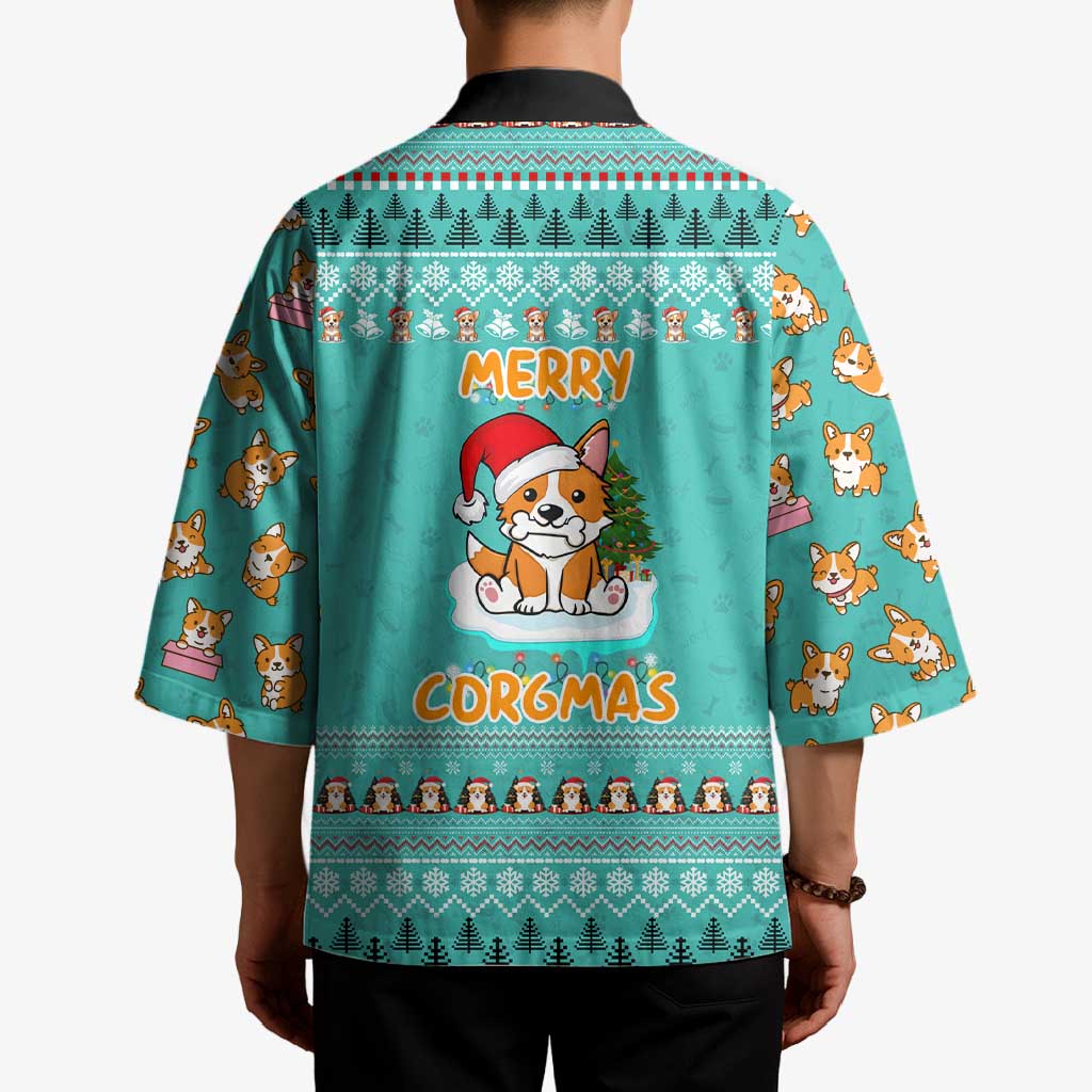 Funny Dog Merry Corgmas Christmas Kimono Xmas Holiday Patterns - Wonder Print Shop