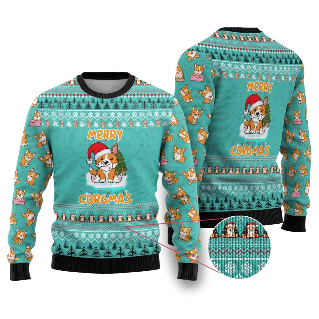 Funny Dog Merry Corgmas Christmas Ugly Christmas Sweater Xmas Holiday Patterns - Wonder Print Shop