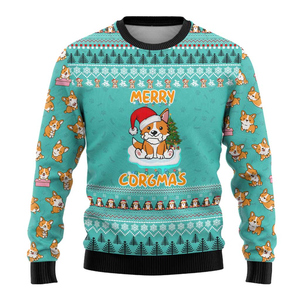Funny Dog Merry Corgmas Christmas Ugly Christmas Sweater Xmas Holiday Patterns - Wonder Print Shop