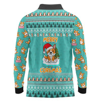Funny Dog Merry Corgmas Christmas Long Sleeve Polo Shirt Xmas Holiday Patterns - Wonder Print Shop