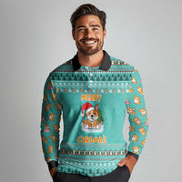 Funny Dog Merry Corgmas Christmas Long Sleeve Polo Shirt Xmas Holiday Patterns - Wonder Print Shop