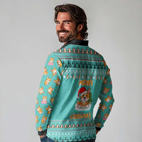 Funny Dog Merry Corgmas Christmas Long Sleeve Polo Shirt Xmas Holiday Patterns - Wonder Print Shop