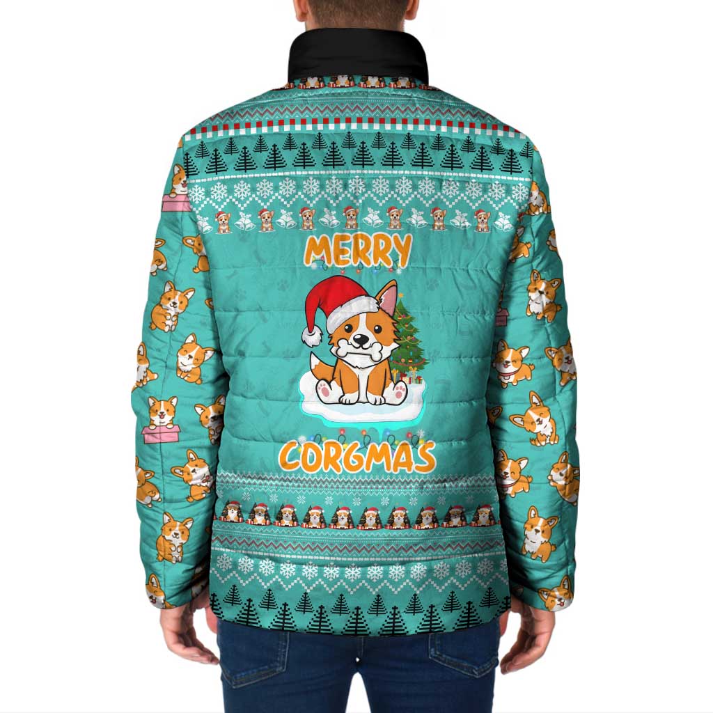 Funny Dog Merry Corgmas Christmas Padded Jacket Xmas Holiday Patterns - Wonder Print Shop