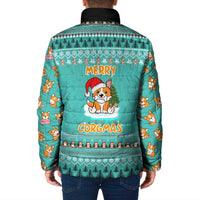 Funny Dog Merry Corgmas Christmas Padded Jacket Xmas Holiday Patterns - Wonder Print Shop