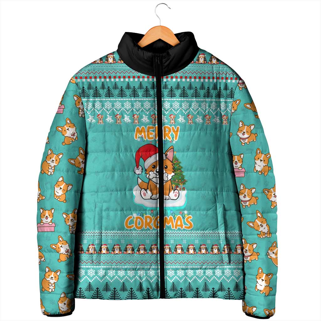 Funny Dog Merry Corgmas Christmas Padded Jacket Xmas Holiday Patterns - Wonder Print Shop