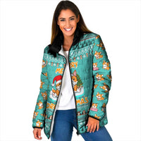 Funny Dog Merry Corgmas Christmas Padded Jacket Xmas Holiday Patterns - Wonder Print Shop