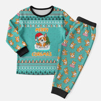 Funny Dog Merry Corgmas Christmas Pajama Set Xmas Holiday Patterns - Wonder Print Shop