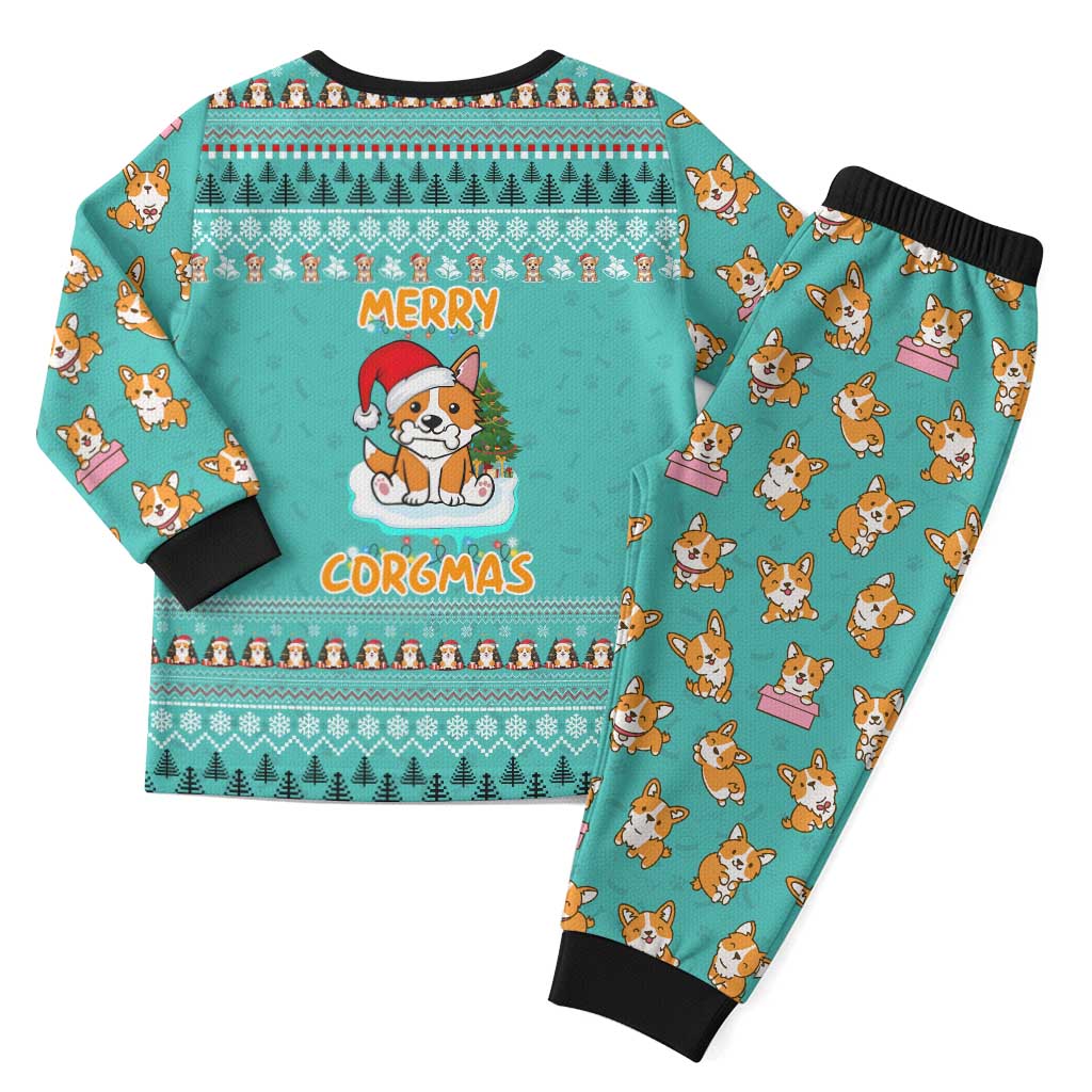 Funny Dog Merry Corgmas Christmas Pajama Set Xmas Holiday Patterns - Wonder Print Shop