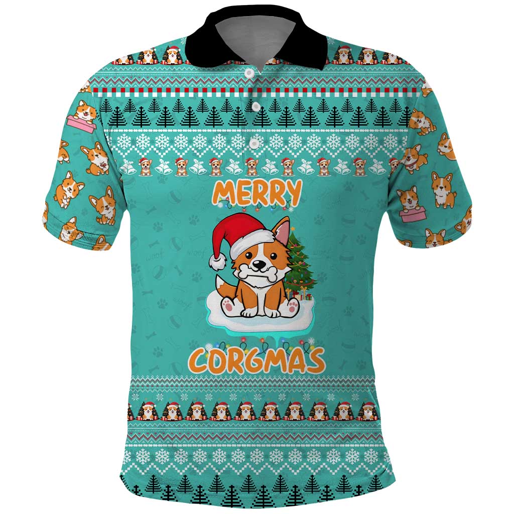 Funny Dog Merry Corgmas Christmas Polo Shirt Xmas Holiday Patterns - Wonder Print Shop