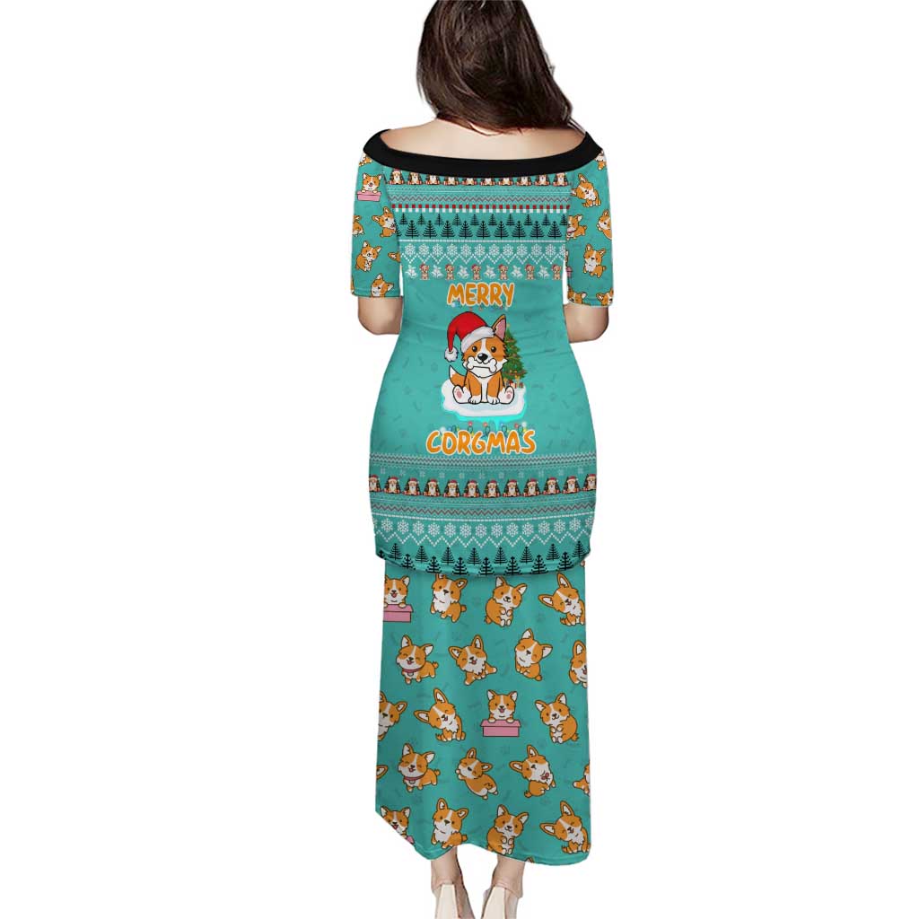 Funny Dog Merry Corgmas Christmas Puletasi Xmas Holiday Patterns - Wonder Print Shop