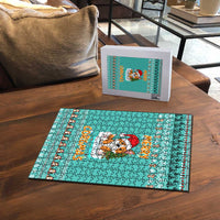 Funny Dog Merry Corgmas Christmas Puzzle Xmas Holiday Patterns - Wonder Print Shop