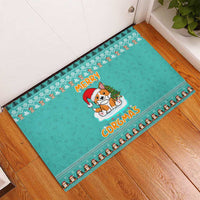 Funny Dog Merry Corgmas Christmas Rubber Doormat Xmas Holiday Patterns - Wonder Print Shop